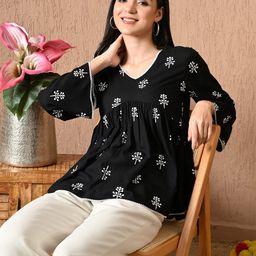 Anouk Rustic Women Printed Flared Peplum Top-picture-46