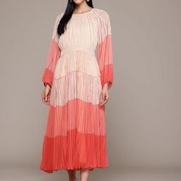 Label Ritu Kumar Striped Chiffon Maxi Dress-picture-4