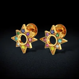 Joyalukkas Gold 22K Radiant Hues Stud Earrings for Women-picture-38