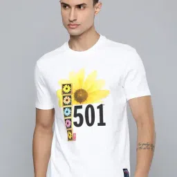 Levi's White Pure Cotton Regular Fit Printed T-Shirt-picture-18