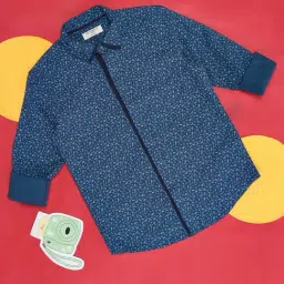 Pantaloons Junior Kids Teal Blue Cotton Printed Full Sleeves Shirt-picture-34