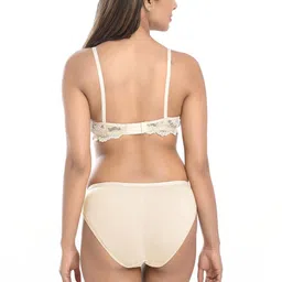 samvar Women Black,Brown Cotton Bra Panty Set for Lingerie Set Undergarments Pack of 2 image 2