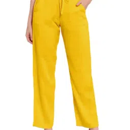 PATRORNA Mustard Mid Rise Relaxed Fit Modern Trousers-picture-25