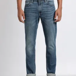 Lee Bruce Blue Skinny Fit Heavily Washed Jeans-picture-14