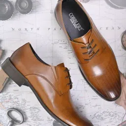 Cobblerz Men's Tan Derby Shoes-picture-28