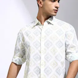 HIGHLANDER Men Printed Relaxed Fit Cotton Shirt-picture-41