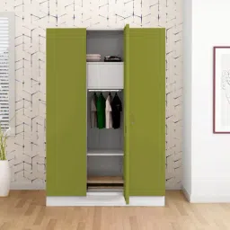 Godrej Interio Slimline 3-Door Steel Almirah, Tex Green Leaf (1-Year Warranty, 1 Locker)-picture-48