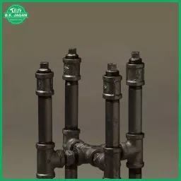 B K JAGAN & CO Iron Square Head GI Pipe Fitting Size 5 Inch (Pack of 2) image 3