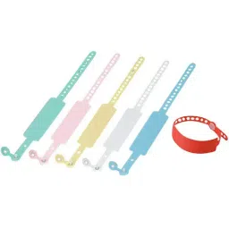 AS ONE Hospital ID Wristband 234 mm High Density Polyethylene Green Plain, SF-90ST GREEN (Pack of 100 pcs) image 2