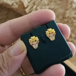 OM KRISHIV COLLECTION Floral Studs Earrings-image-10