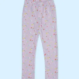 Pantaloons Junior Lilac Cotton Printed Jeggings-picture-28