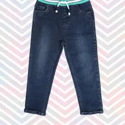 MINIKLUB Boys Blue Solid Denim Pants-image-23