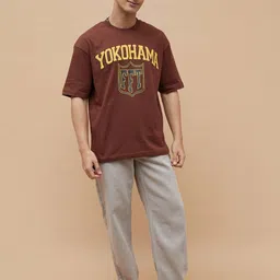 Fame Forever by Lifestyle Men Typography Printed Applique T-shirt image 2