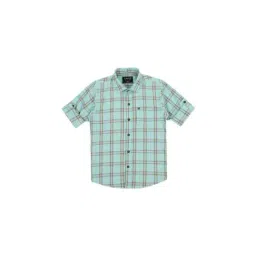 Cavio Kids Sky Blue Checks Full Sleeves Shirt-picture-35