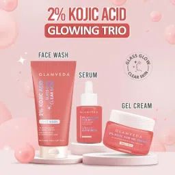 Glamveda 2% Kojic Acid 3 Step Skincare Facewash, Serum & Cream image 2