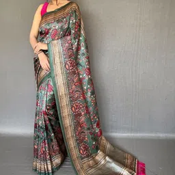 Mameraa Floral Art Silk Designer Saree-picture-15