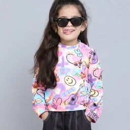Taffykids Looper Full Sleeves Guitar Printed Tie Dye Sweatshirt - Multi Colour-picture-11