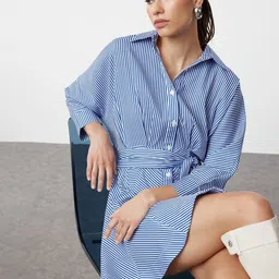 Trendyol Striped A-Line Dress-image-16