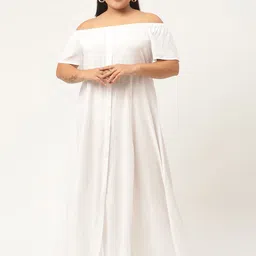 theRebelinme Off-Shoulder A-Line Maxi Dress image 1