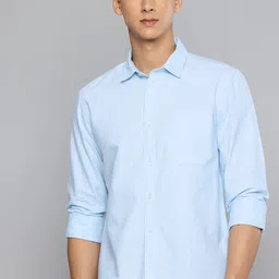 Flying Machine Pure Cotton Slim Fit Vertical Striped Casual Shirt-picture-34