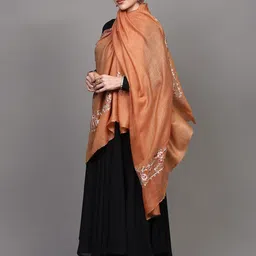 Exotic India Women Floral Embroidered Shawl image 5