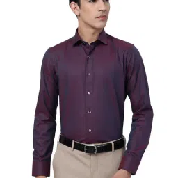 Wyre Maroon Cotton Slim Fit Shirt-picture-27