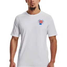 Under Armour White Regular Fit Printed Sports T-Shirt-picture-43