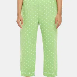 People by Pantaloons Green Printed Pyjamas-image-100