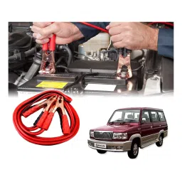 Auto Pearl 1.83 m (6 Ft) 500 A Heavy Duty Anti Tangle Battery Jumper Booster Cables for Toyota Qualis (Pack of 2)-image-21