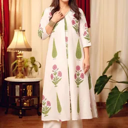 Aaghnya Women Floral Printed Kurta with Palazzo-picture-25