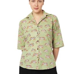 Smarty Pants Light Green Cotton Printed Shirt-picture-2