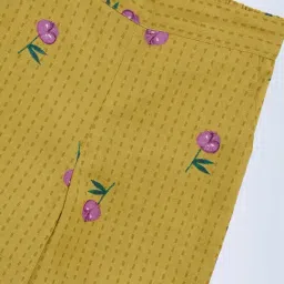 Utsa Kids by Westside Mustard Floral Cotton-Blend Pants - (2-8 years) image 3