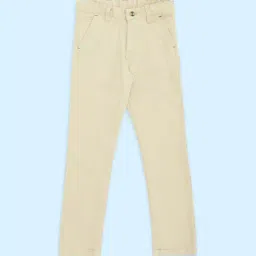 Pantaloons Junior Beige Cotton Regular Fit Trousers-picture-19