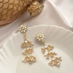 Teejh Radhika Pearl & Polki Dangler Earrings-picture-28