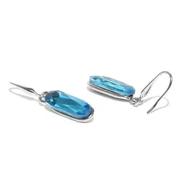 YouBella Silver-Toned & Blue Stone-Studded Jewellery Set image 5