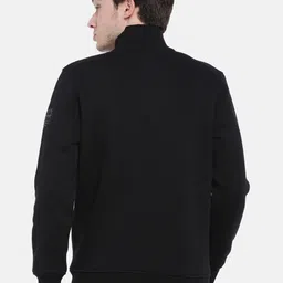 t-base Men Black Solid Sweatshirt image 5