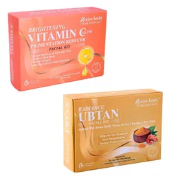 Mexico herbs Set Of 2 Vitamin C & Ubtan Facial Kit For Anti Ageing - 60 g Each image 1