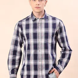 V-Mart Men Slim Fit Tartan Checks Checked Casual Shirt-image-36