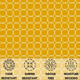 LUZDECOR Yellow & Yellow Geometric Bedsheet with 2 Pillow Covers image 2