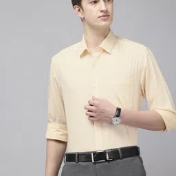 Arrow Manhattan Slim Fit Textured Pure Cotton Formal Shirt-image-22