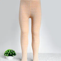 Mustang Cotton Knit Textured Footed Tights - Tan-picture-25