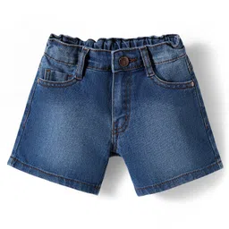 Pine Kids Cotton Woven Knee Length Solid Color Shorts - Blue-picture-10