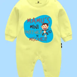 The Peppy Tend 100% Cotton Family Theme Full Sleeves Mamus Little Partner In Mischeif Printed Romper - Yellow-picture-28