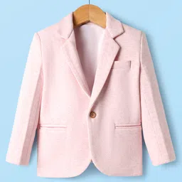 Rikidoos Full Sleeves Textured Blazer - Light Pink-picture-10