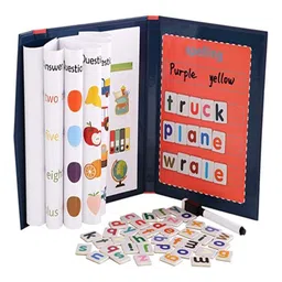 Happy Hues Travel Magnetic Word Spelling Book Game with Magnetic Pen - Blue image 3