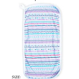 COCOON ORGANICS Anti Microbial Cotton Super Soft Terry Towel Swaddle & Burp Cloth With Wash Cloth And Bib Set - Blue image 4