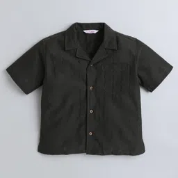 Taffykids Full Sleeves Zig Zag Striped With Solid Tee - Green & White image 5