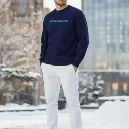 Moda Rapido Typography Printed Round Neck Pullover Sweatshirt image 3