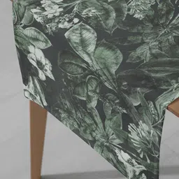 LUSHLYF Green Pure Cotton Printed Midnight Flora Table Runner image 4