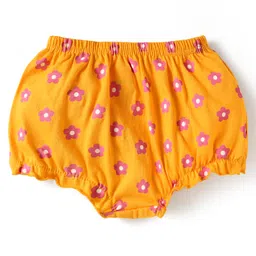 Babyhug 100% Cotton Antibacterial Bloomers With Floral & Polka Dots Print Pack Of 3 - Multicolour image 5